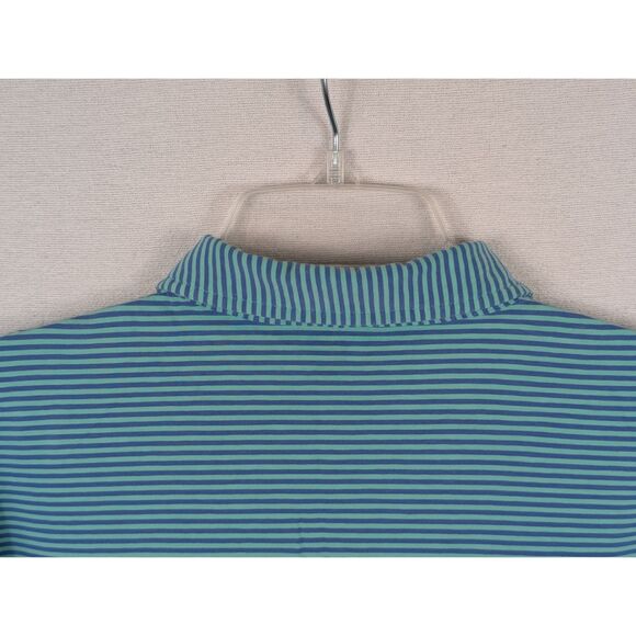 B. Draddy USA Tommy Striped Polo Shirt Green/Blue Men's Size Large - Picture 12 of 13